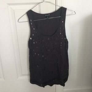 Gray sequined top